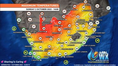 Southern Africa Weather Forecast Maps Sunday 2 October 2022