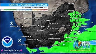 Southern Africa Weather Forecast Maps Saturday 19 November 2022