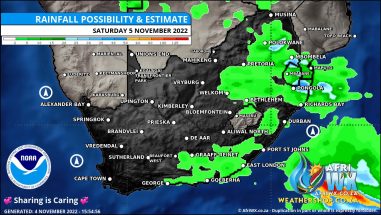 Southern Africa Weather Forecast Maps Saturday 5 November 2022