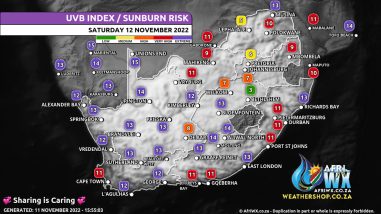 Southern Africa Weather Forecast Maps Saturday 12 November 2022