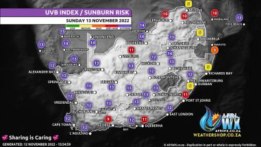 Southern Africa Weather Forecast Maps Sunday 13 November 2022