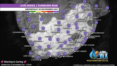 Southern Africa Weather Forecast Maps Wednesday 30 November 2022