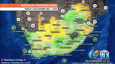 Southern Africa Weather Forecast Maps Friday 4 November 2022