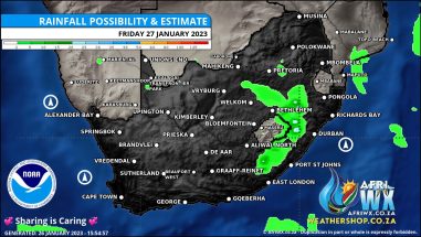 Southern Africa Weather Forecast Maps Friday 27 January 2023