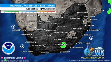 Southern Africa Weather Forecast Maps Wednesday 11 January 2023