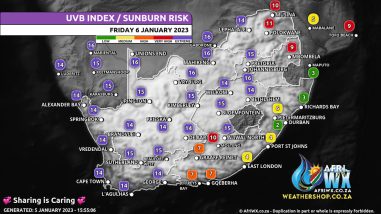 Southern Africa Weather Forecast Maps Friday 6 January 2023