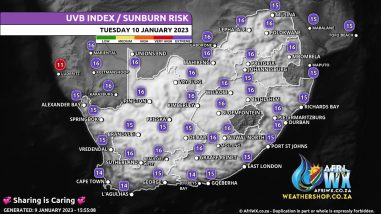 Southern Africa Weather Forecast Maps Tuesday 10 January 2023