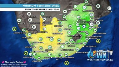 Southern Africa Weather Forecast Maps Friday 24 February 2023
