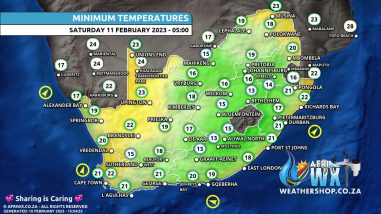 Southern Africa Weather Forecast Maps Saturday 11 February 2023