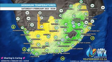 Southern Africa Weather Forecast Maps Saturday 4 February 2023