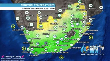 Southern Africa Weather Forecast Maps Sunday 26 February 2023