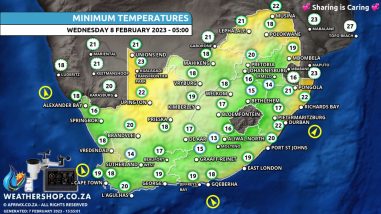 Southern Africa Weather Forecast Maps Wednesday 8 February 2023