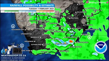 Southern Africa Weather Forecast Maps Tuesday 7 February 2023