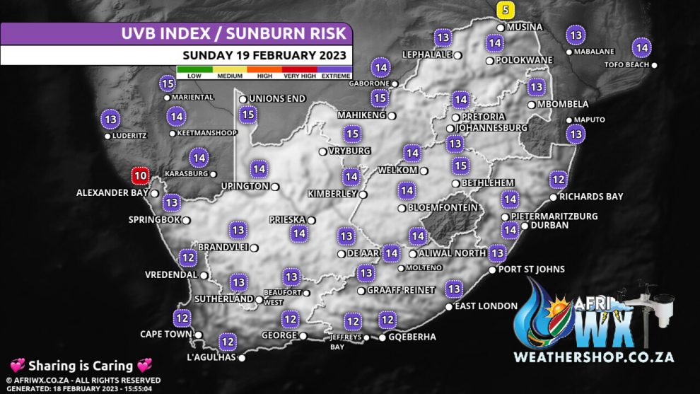 Southern Africa Weather Forecast Maps Sunday 19 February 2023