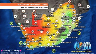 Southern Africa Weather Forecast Maps Friday 3 February 2023