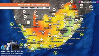 Southern Africa Weather Forecast Maps Monday 6 February 2023