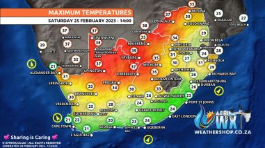 Southern Africa Weather Forecast Maps Saturday 25 February 2023