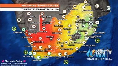 Southern Africa Weather Forecast Maps Thursday 23 February 2023
