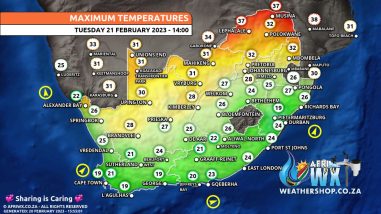 Southern Africa Weather Forecast Maps Tuesday 21 February 2023