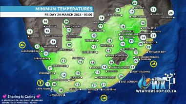Southern Africa Weather Forecast Maps Friday 24 March 2023