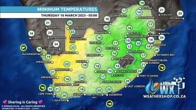 Southern Africa Weather Forecast Maps Thursday 16 March 2023