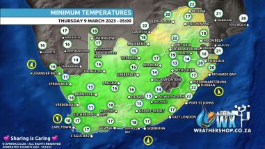 Southern Africa Weather Forecast Maps Thursday 9 March 2023