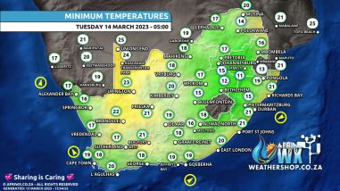 Southern Africa Weather Forecast Maps Tuesday 14 March 2023