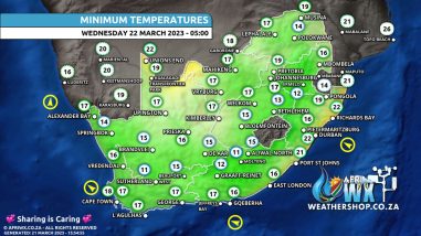 Southern Africa Weather Forecast Maps Wednesday 22 March 2023