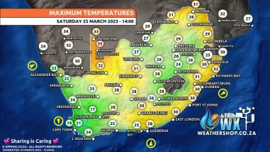 Southern Africa Weather Forecast Maps Saturday 25 March 2023