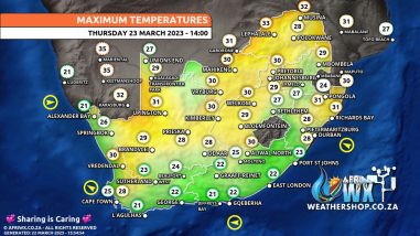 Southern Africa Weather Forecast Maps Thursday 23 March 2023