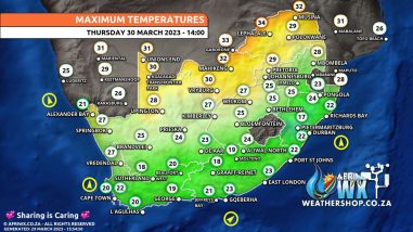 Southern Africa Weather Forecast Maps Thursday 30 March 2023