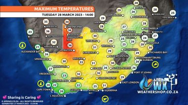 Southern Africa Weather Forecast Maps Tuesday 28 March 2023