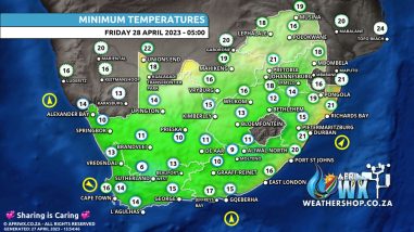 Southern Africa Weather Forecast Maps Friday 28 April 2023