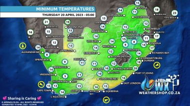 Southern Africa Weather Forecast Maps Thursday 20 April 2023