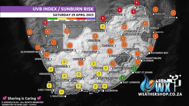 Southern Africa Weather Forecast Maps Saturday 29 April 2023
