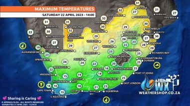 Southern Africa Weather Forecast Maps Saturday 22 April 2023