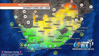 Southern Africa Weather Forecast Maps Saturday 8 April 2023