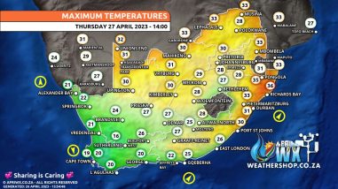Southern Africa Weather Forecast Maps Thursday 27 April 2023