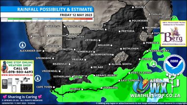 Southern Africa Weather Forecast Maps Friday 12 May 2023