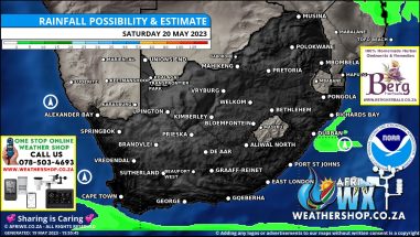 Southern Africa Weather Forecast Maps Saturday 20 May 2023
