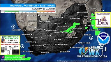 Southern Africa Weather Forecast Maps Saturday 27 May 2023