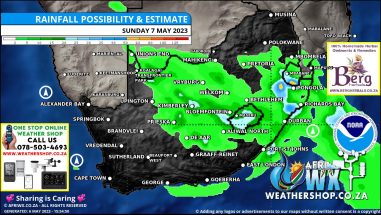 Southern Africa Weather Forecast Maps Sunday 7 May 2023