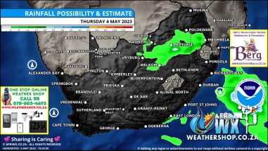 Southern Africa Weather Forecast Maps Thursday 4 May 2023