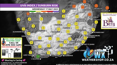 Southern Africa Weather Forecast Maps Wednesday 17 May 2023