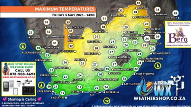 Southern Africa Weather Forecast Maps Friday 5 May 2023