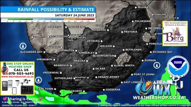 Southern Africa Weather Forecast Maps Saturday 24 June 2023