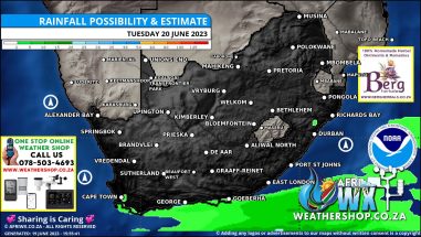 Southern Africa Weather Forecast Maps Tuesday 20 June 2023