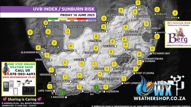 Southern Africa Weather Forecast Maps Friday 16 June 2023