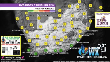 Southern Africa Weather Forecast Maps Friday 30 June 2023