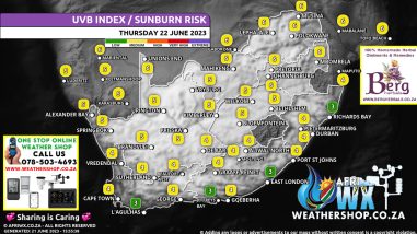 Southern Africa Weather Forecast Maps Thursday 22 June 2023